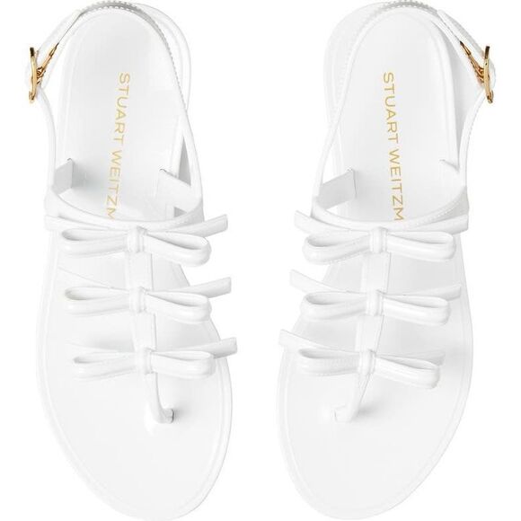 Stuart Weitzman Felicity Bow Jelly Sandals Size 8 $195 - Picture 4 of 10